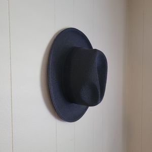 Black Straw Panama Fedora Hat 50+SPF